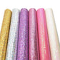 Leather fabric with glitter in different colors 