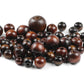 Dark brown wooden beads 10-500pcs
