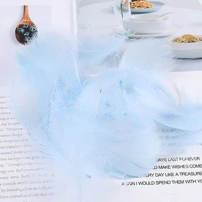 Colored goose feathers 8-12cm