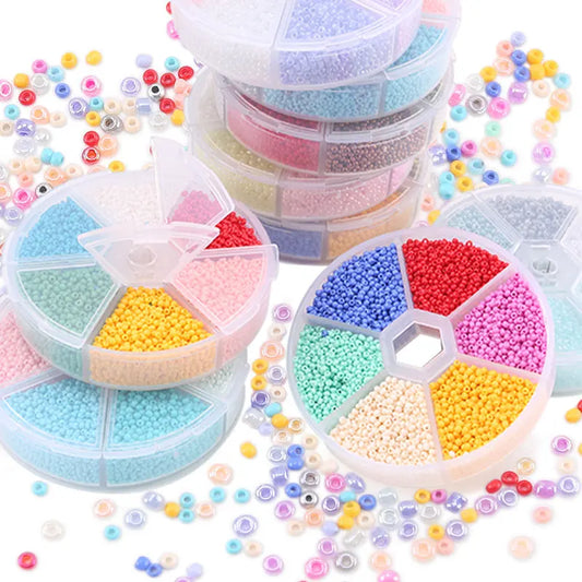 Pärllådor seed beads 2mm mix färg