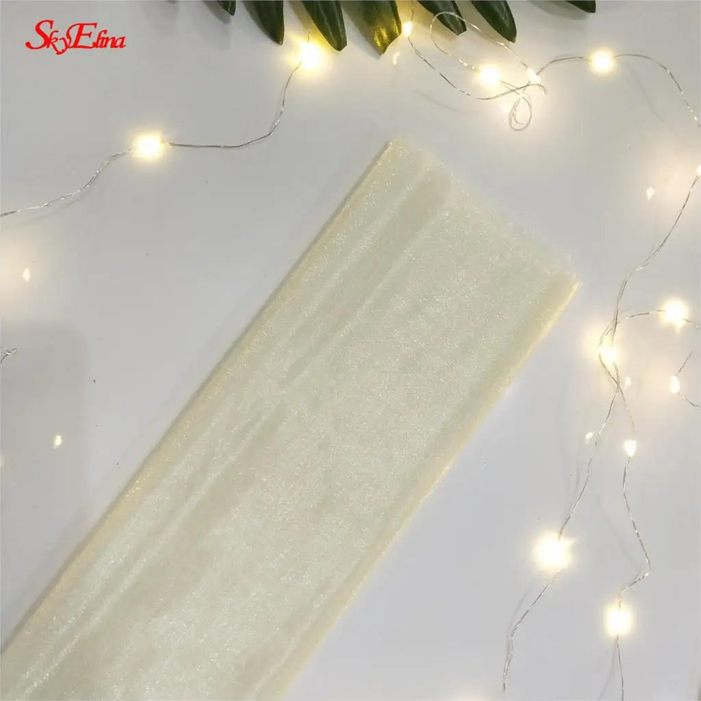 Organza  tyg bredd 48-72cm 17st olika färg val.