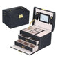 multi-tiered leather jewelry box