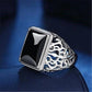 Wide ring in genuine silver with a crystal stone in the middle.