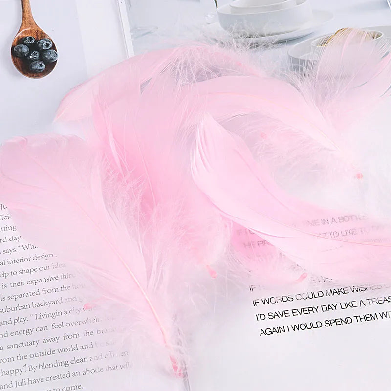 Colored goose feathers 8-12cm