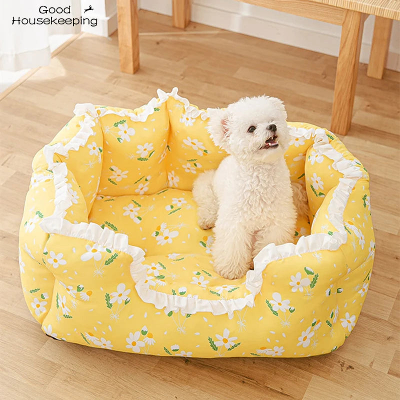 Hund/katt säng med mönster