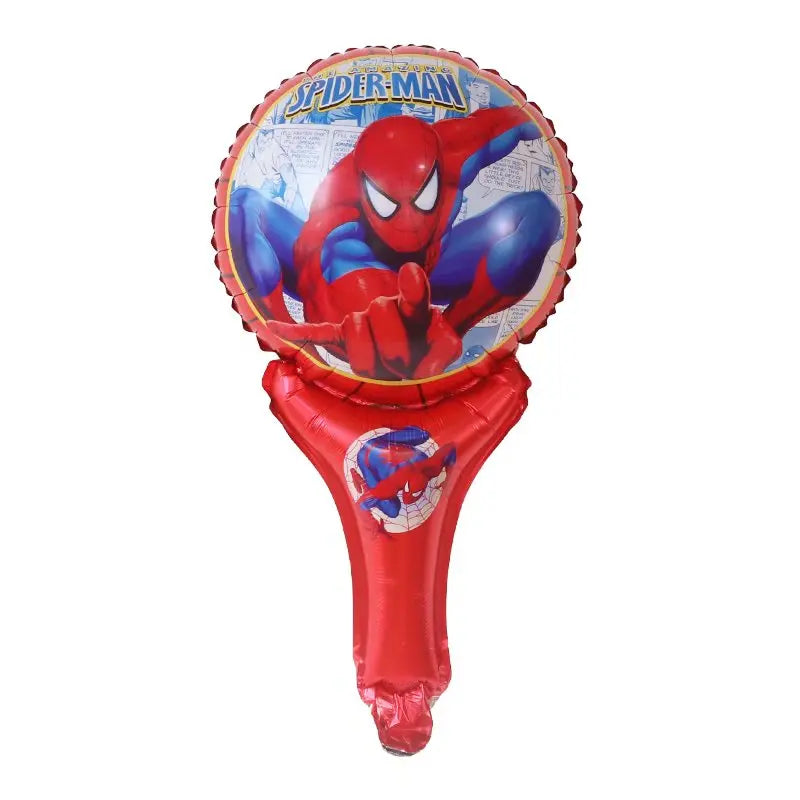Olika ballonger med spindelmannen