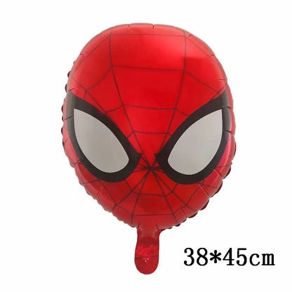 Olika ballonger med spindelmannen