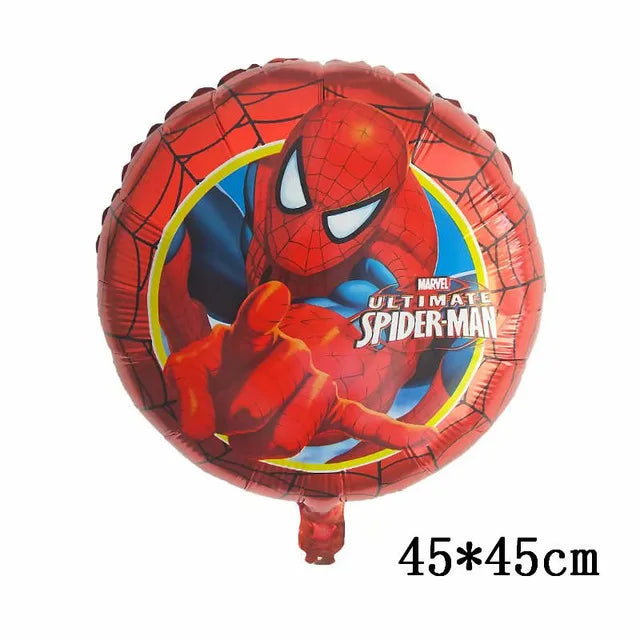 Olika ballonger med spindelmannen