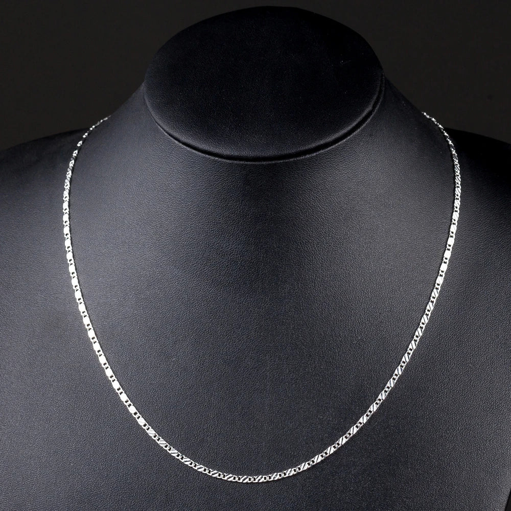 Halsband med Länk-kedja platinum