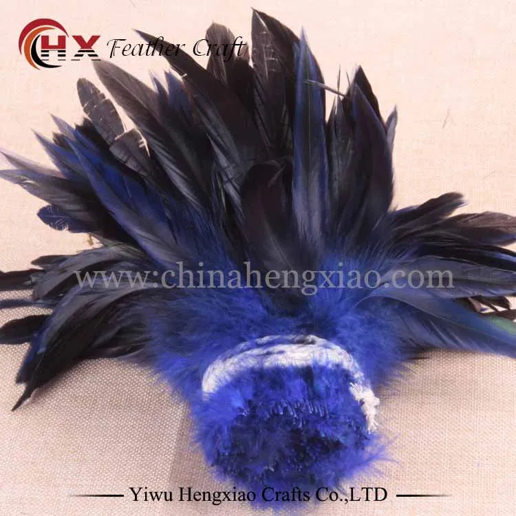 100pcs Two colored rooster feathers