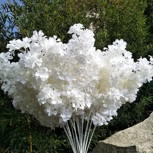 Långa plast blommor