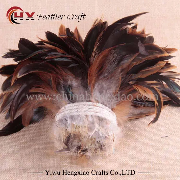 100pcs Two colored rooster feathers