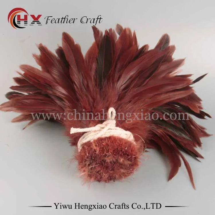 100pcs Two colored rooster feathers