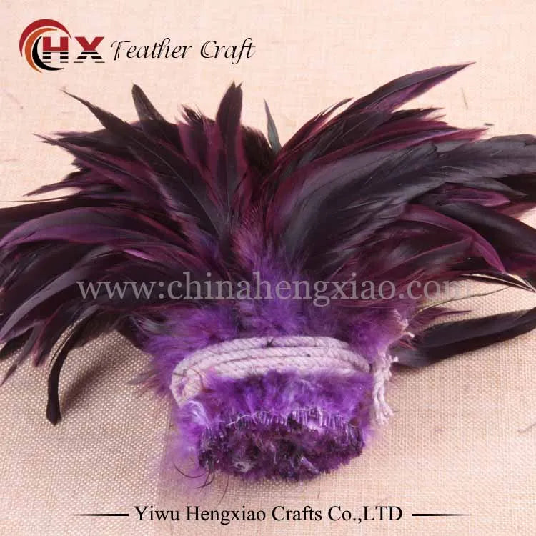 100pcs Two colored rooster feathers