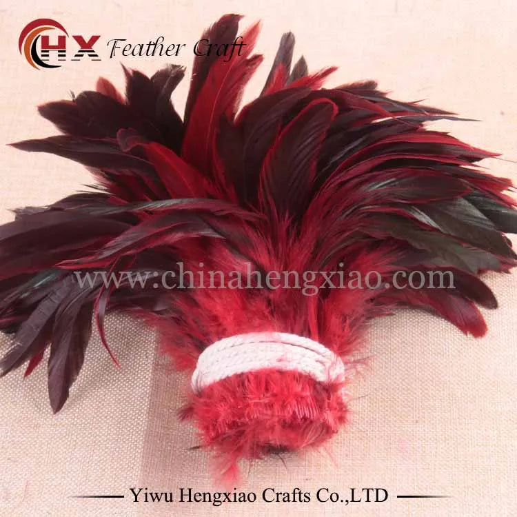 100pcs Two colored rooster feathers