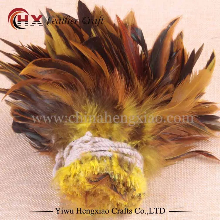 100pcs Two colored rooster feathers