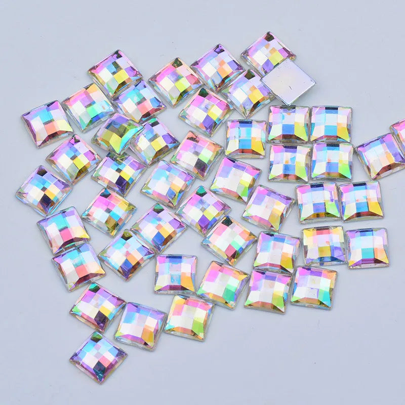 Fyrkantiga Strass stenar ej hot fix