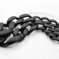 necklace Chunky curb chain matte black color