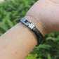 Armband flätad läder och metall sliders