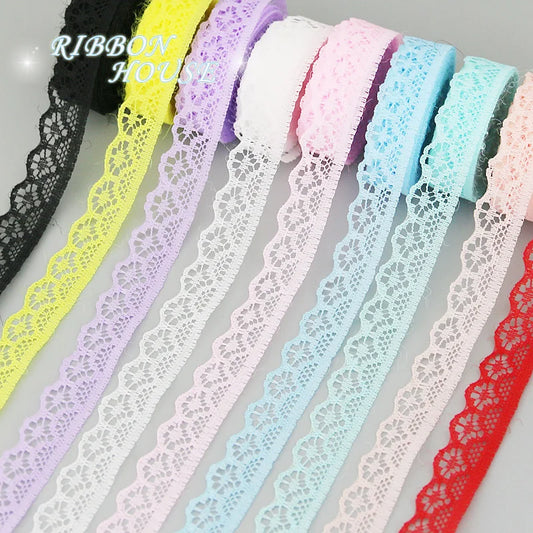 Lace ribbon 15mm wide different colors