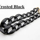 necklace Chunky curb chain matte black color