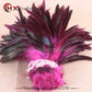 100pcs Two colored rooster feathers