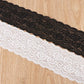 Spetsband  svart/vit 10cm bred