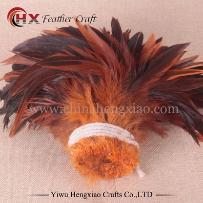 100pcs Two colored rooster feathers