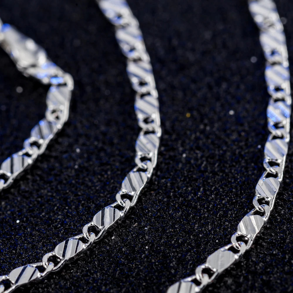 Halsband med Länk-kedja platinum