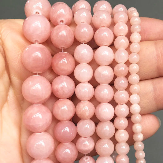 Pink sun jade pärlor