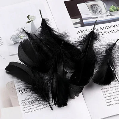 Colored goose feathers 8-12cm