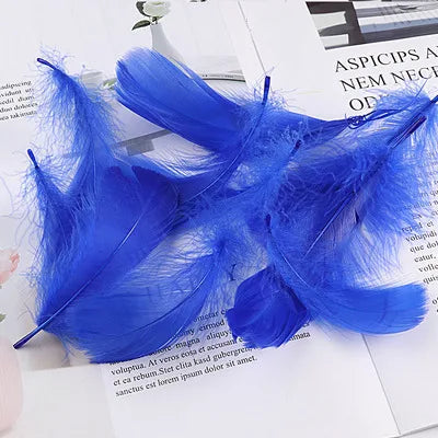 Colored goose feathers 8-12cm