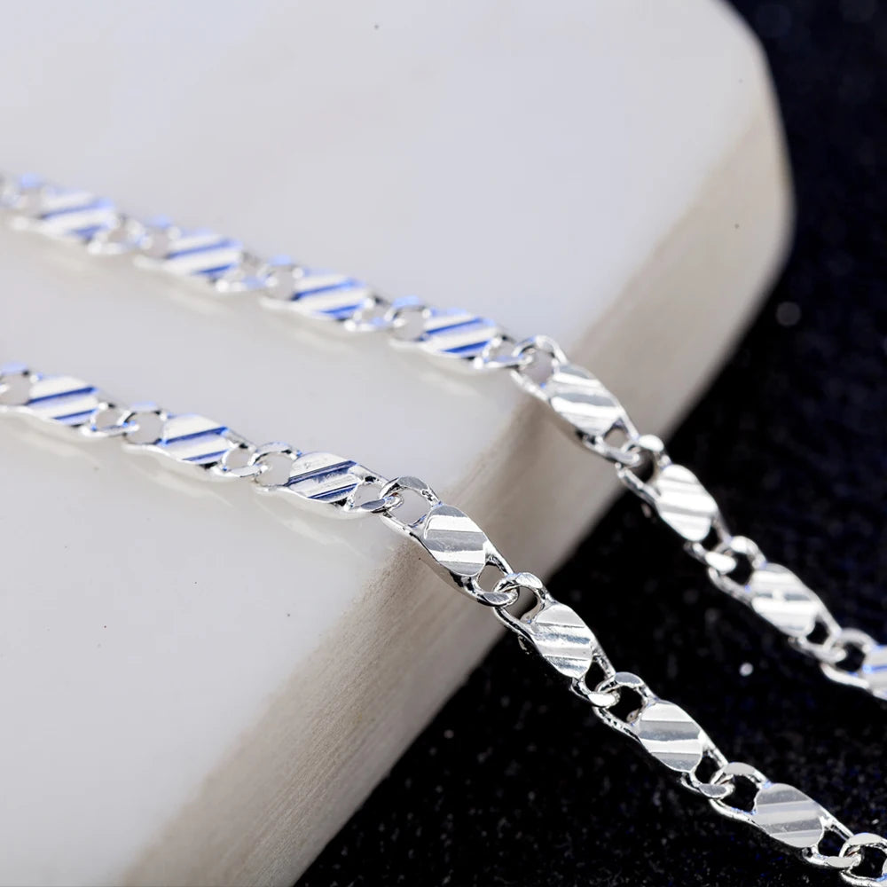 Halsband med Länk-kedja platinum