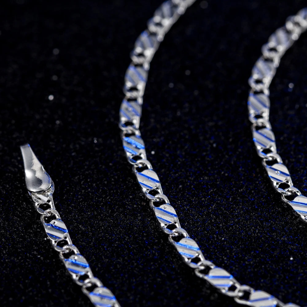 Halsband med Länk-kedja platinum