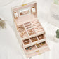 multi-tiered leather jewelry box