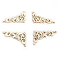 Floral patterned wooden parts