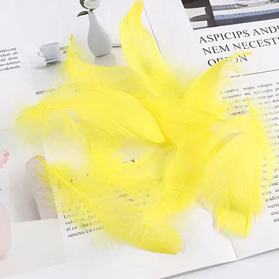 Colored goose feathers 8-12cm