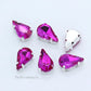 Droppformade strass stenar man syr fast