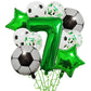 Ballong set med siffra och fotbolls motiv