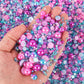 Mixed sizes and colors with Flatback beads
