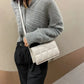 Fashion designer shoulder strap bag with square pattern
