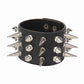 goth punk armband svart läder med nitar i olika motiv