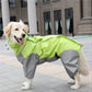 Regn jacka med ben för stor hund
