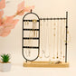 Metal jewelry stand for earrings and necklaces