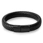 Armband vit flätad läder