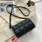 Fashion designer shoulder strap bag with square pattern