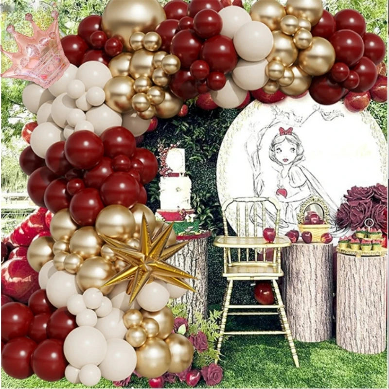 Ballong kit Guld/Röd-vit