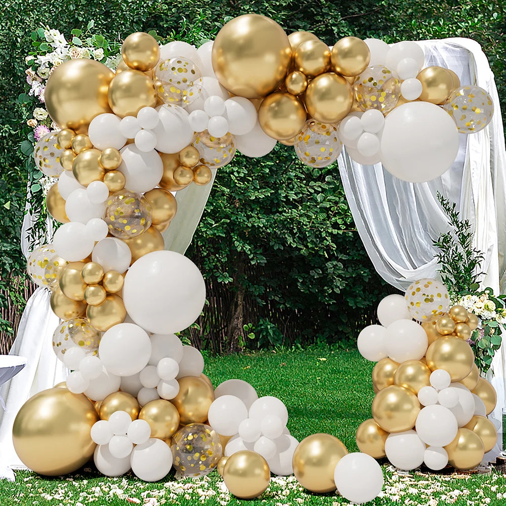 Ballong paket vit/Guld