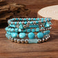 Bohemisk armband turquoise metall detaljer