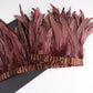 10 meters rooster feathers on ribbon